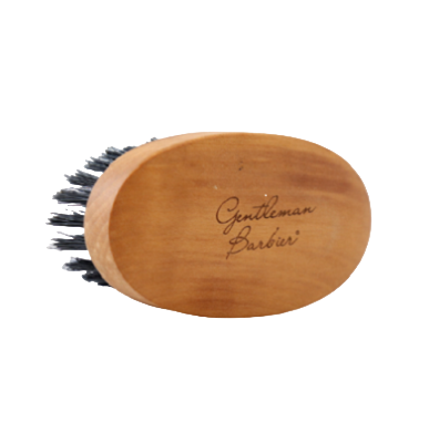 Brosse à barbe ovale en poirier