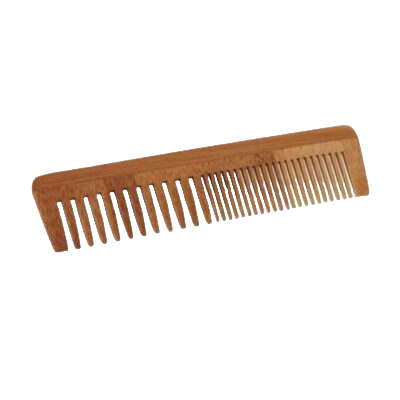 Peigne en bambou denture mixte