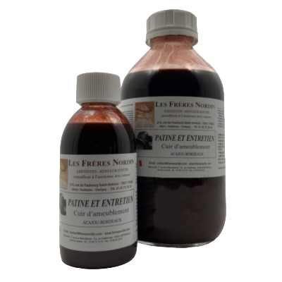 Patine et Entretien Cuir Acajou Bordeaux 1litre
