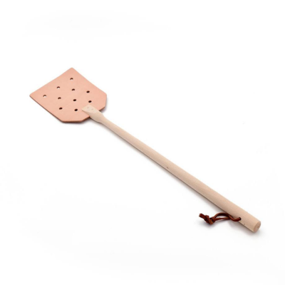 Tapette à mouches bois et cuir
