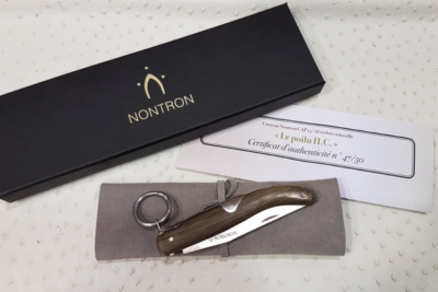 Couteau Nontron bois mitraillé N°47